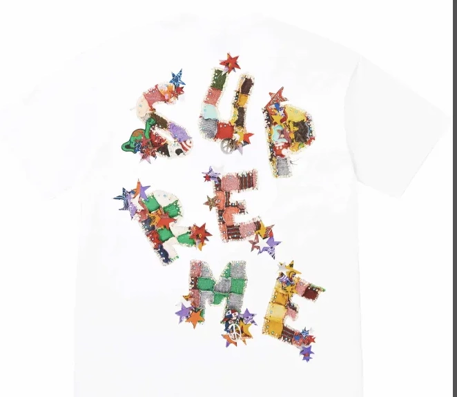 Printed M Color XL Black and L Back White Logo Letter T-shirt Tee Patchwork S 24SS 0825